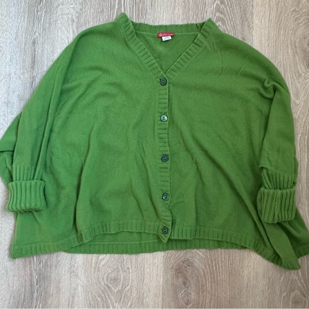Piacenza 100% Cashmere‎ Cardigan|Green|Made in Italy|Sz 42
